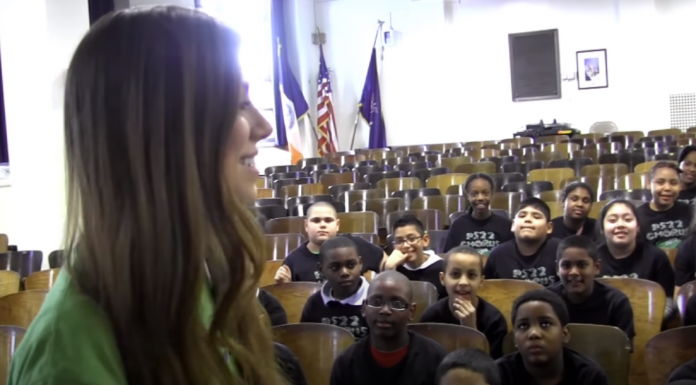 Christina Perri sings with PS22 Chorus