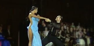 Slavik Kryklyvvy Elena Khorova Rumba dancers blue dress