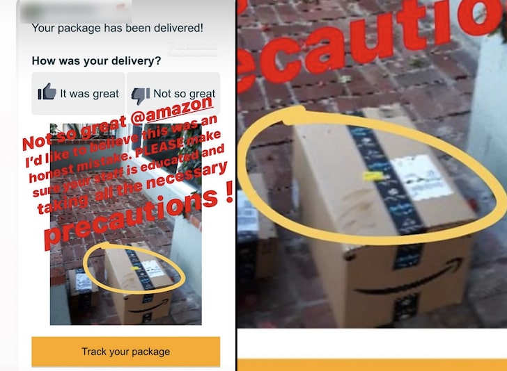 Amazon delivery driver package spit coronavirus