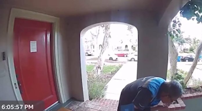Amazon Delivery Guy Spits on Package and It’s Captured on Video Amazon delivery driver coronavirus spit