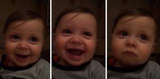 Baby emotionally moved by Bocelli song to Elmo Time to Say Goodnight