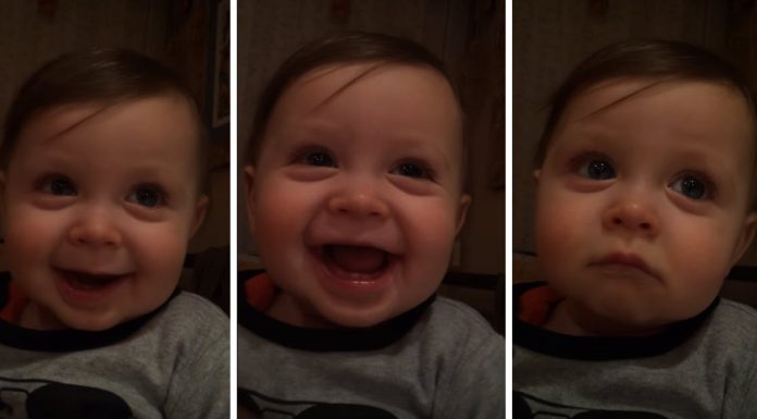 Baby emotionally moved by Bocelli song to Elmo Time to Say Goodnight