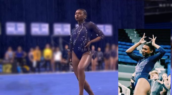 Nia Dennis Beyonce gymnastics routine