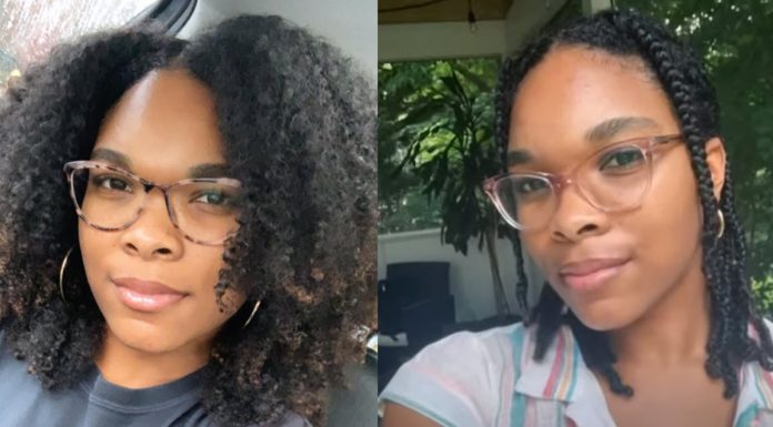 Before and after hair braided