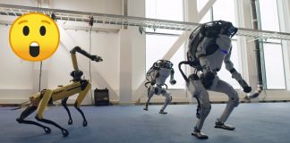 Boston Dynamics robots Spot dancing to Do You Love Me