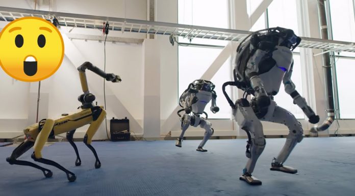 Boston Dynamics robots Spot dancing to Do You Love Me