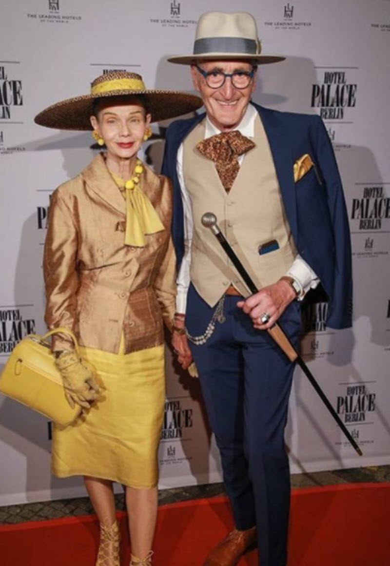 Britt Kanja and Günther Krabbenhöft stylish senior citizens Berlin Germany