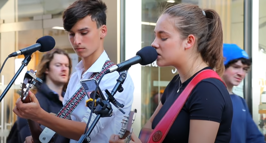 Allie Sherlock and Cuan Durkin singing Ghost movie theme song