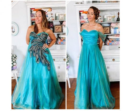 Woman Finds Hideous Thrift Store Clothes, Transforms Them into Gorgeous Outfits caitlin-trantham-thrift-store-outfits-featured-image