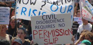 Civil Disobedience Protest Sign