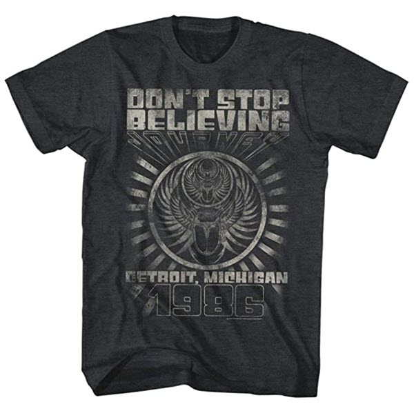 don't stop believing journey steve perry t-shirt