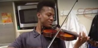 Elijah McClain plays the violin