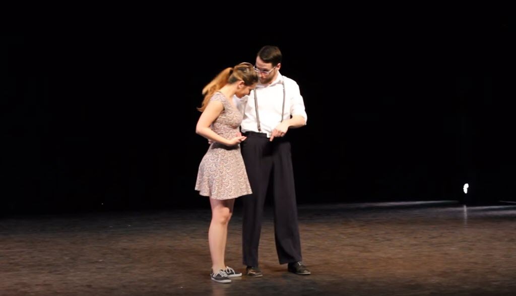 Couple doing Lindy Hop