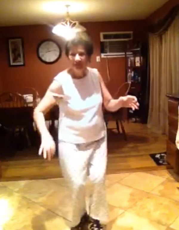 The Whip dance by Silento and Nae Nae, grandmother dancing