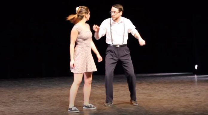 Couple doing Lindy Hop