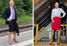 Mark Bryan Man wears suits and heels