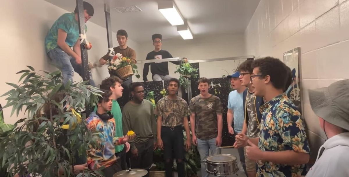 Men's Bathroom Choir Covers 'The Lion Sleeps Tonight' Due to Dozens of
