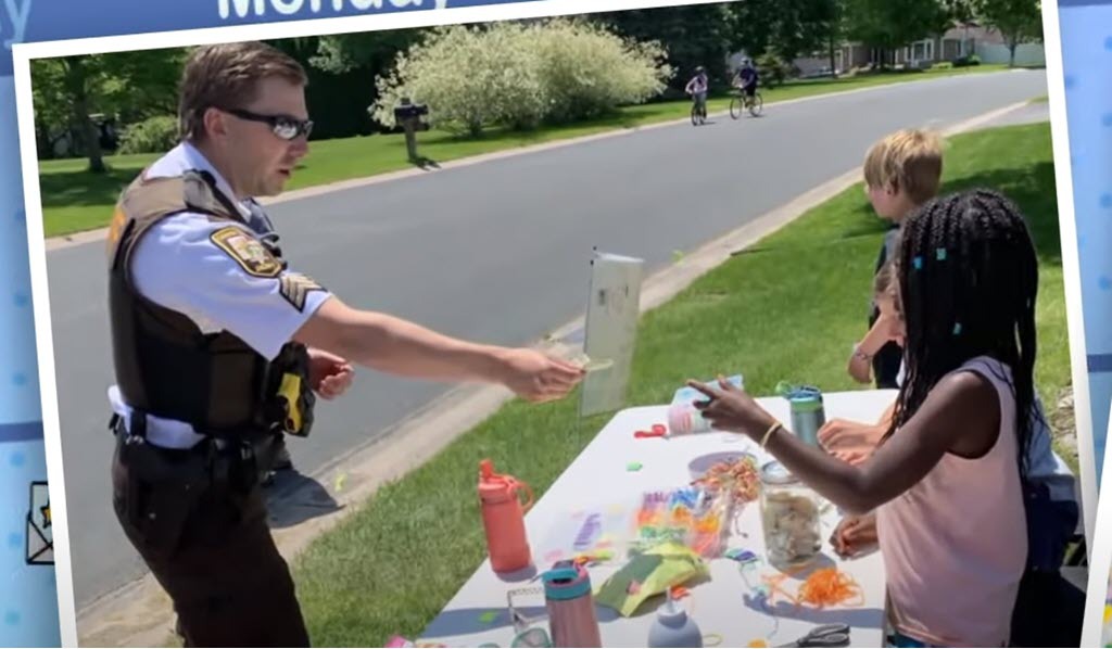 cop buying bracelet