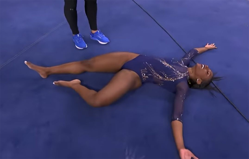 Nia Dennis Beyonce inspired gymnast routine for UCLA gymnastics team