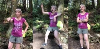 Karen does racists rage dance in Canadian park