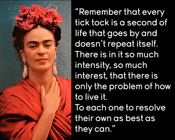 Frida Kahlo every second is a tick tock
