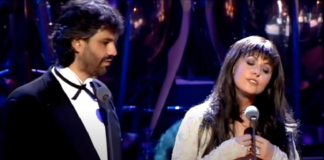 Andrea Bocelli Sarah Brightman Time to Say Goodbye first performance