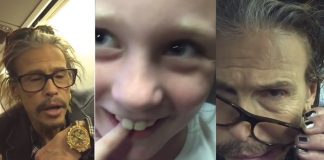 Steven Tyler happy birthday Southwest Airlines little girl on plane