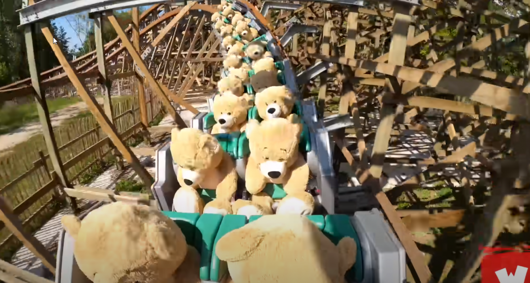 Here Are 22 Life-Sized Teddy Bears Riding a Rollercoaster Because Why Not