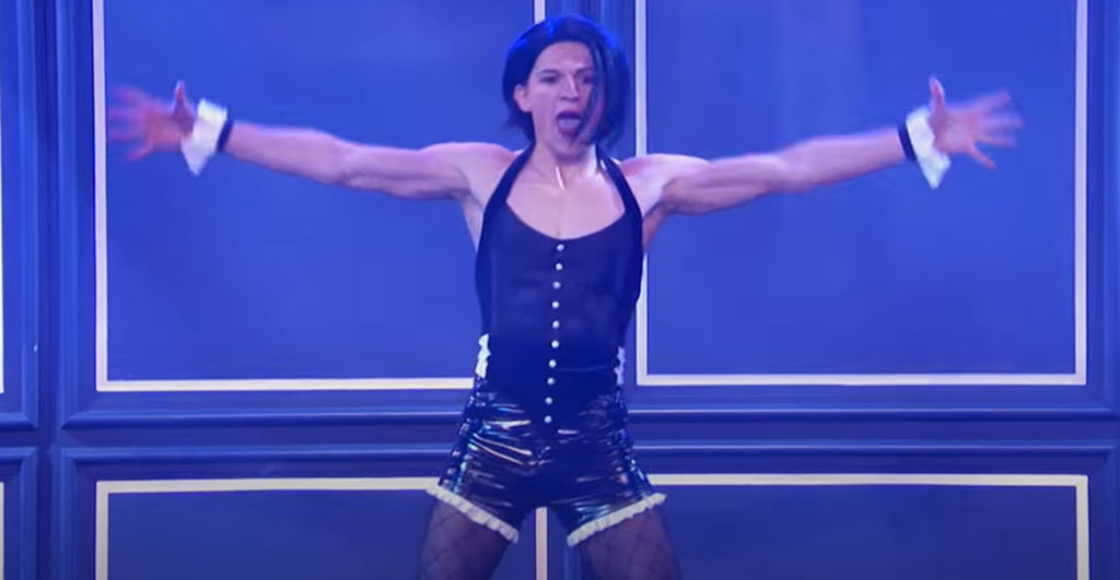 Tom Holland performs in a lip sync battle