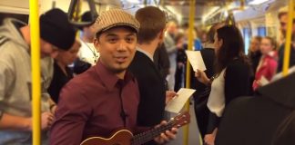 Train Passengers Sing Over the Rainbow