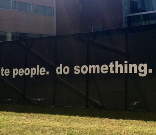 31 Small Things White People Can Do For Racial Justice Sign "White People. Do Something."