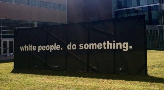 Sign "White People. Do Something."
